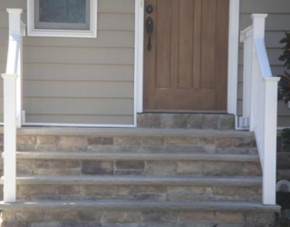 stairway made of cultured stone