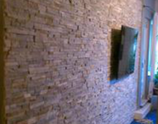 residential decorative stone wall inside of house