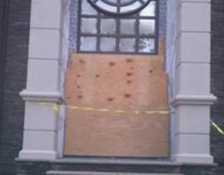 cultured stone installed outside of home
