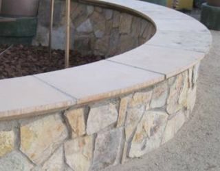 flag stone garden installation